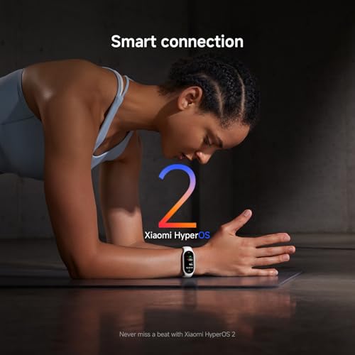 XIAOMI Smart Band 10 (Smart Watch, Fitness Tracker), display AMOLED 1.72'', autonomia fino a 21 giorni con ricarica rapida, monitoraggio accurato del benessere, Android & iOS, 5ATM, bussola