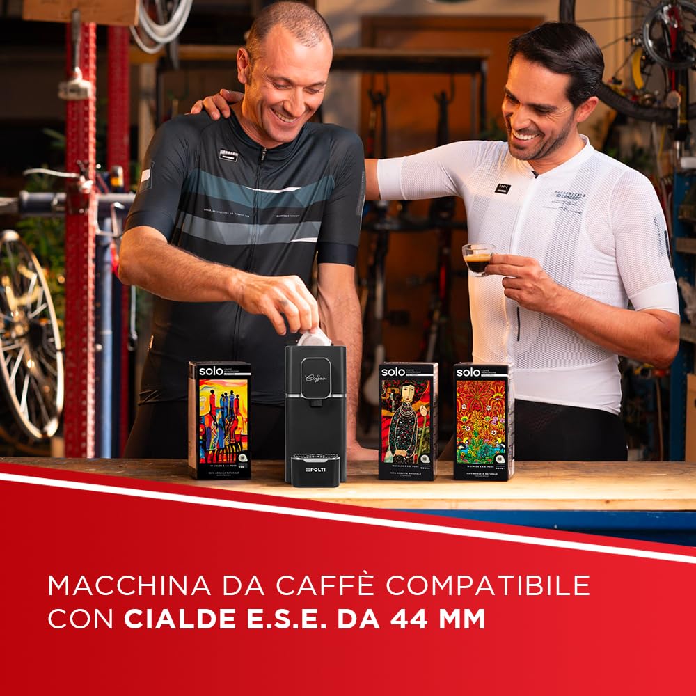 Polti Coffea S15B, Macchina per Caffè Espresso, Compatibile con Cialde E.S.E. 44 mm, Serbatoio 0.85L, Pressione Pompa 19 Bar, Nero