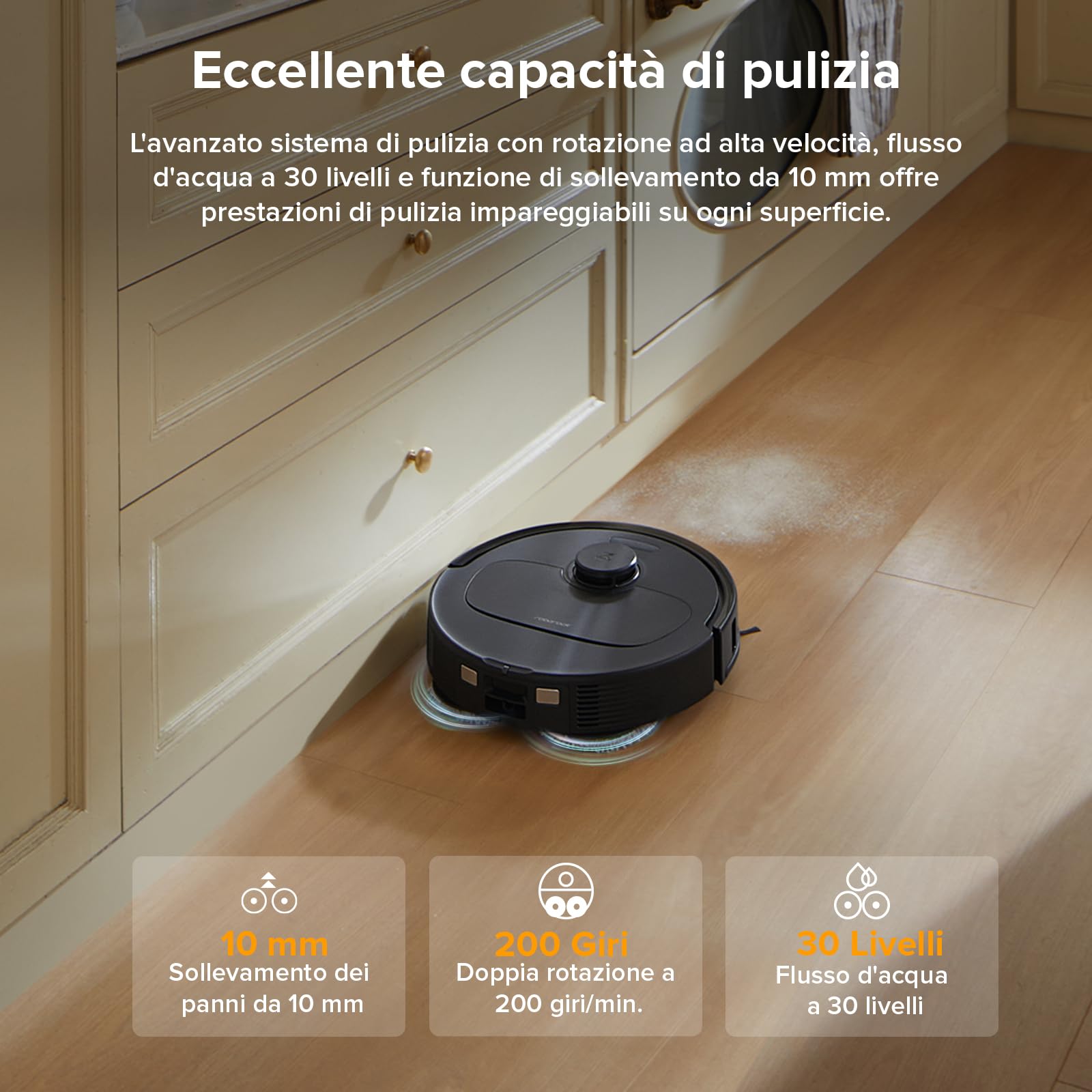roborock QV 35A Robot Aspirapolvere, Antigroviglio, 8000Pa, Panno Sollevabile, Autolavaggio, Asciugatura ad Aria, Stazione Tutto in Uno, Evitare gli Ostacoli, Strategie di Pulizia dei Tappeti, Nero