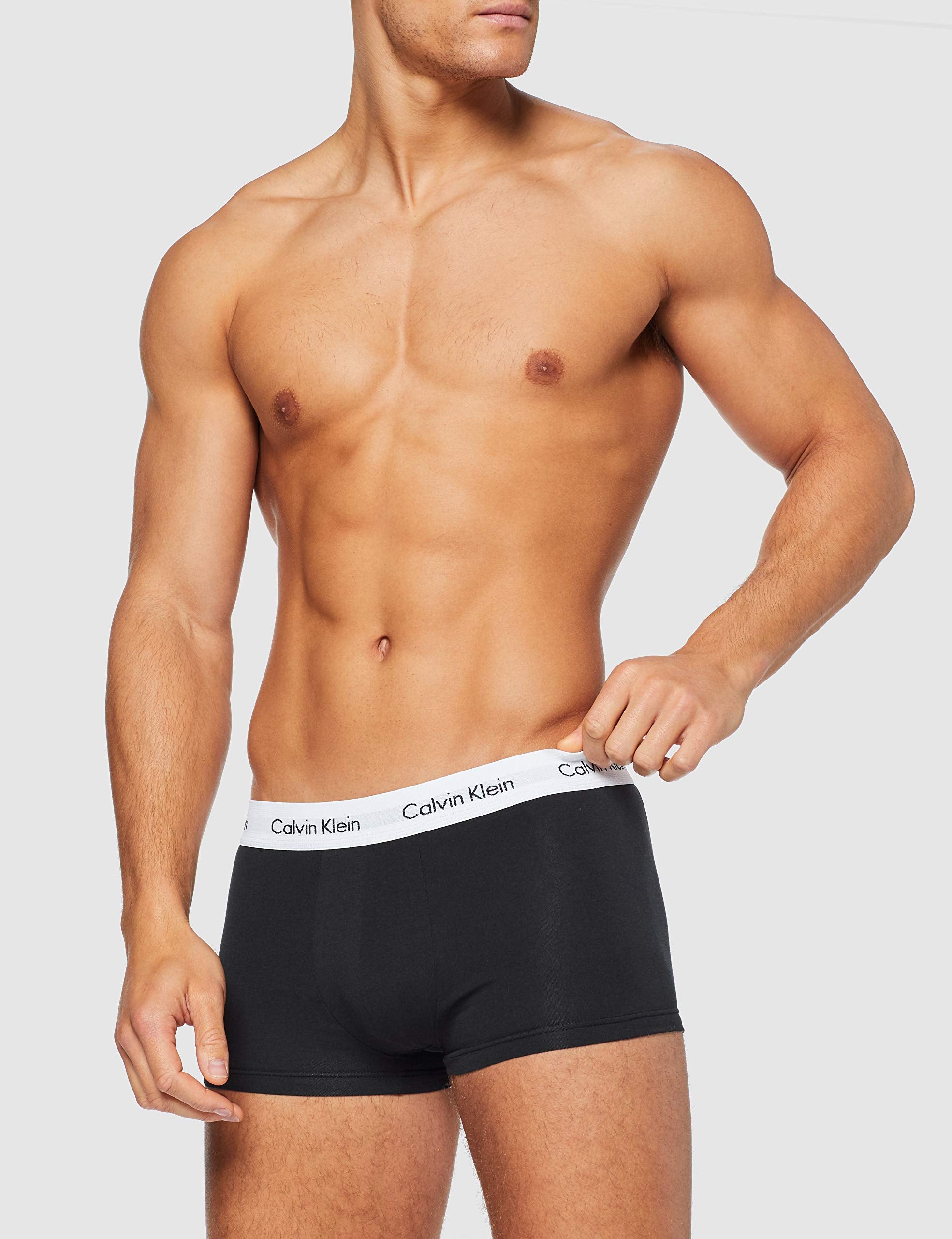 Calvin Klein Uomo Pantaloncini Boxer Vita Bassa Confezione da 3 Intimo, Nero (Black), M